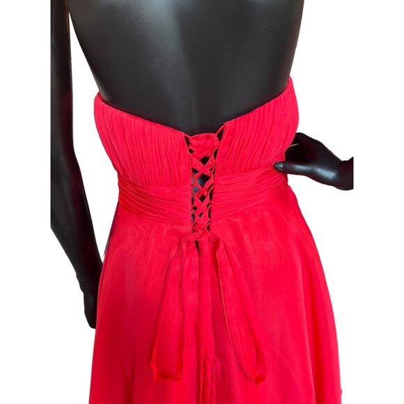 NWT Alyce Paris Red Organza Sweetheart A-line Party Dress - Picture 5 of 6